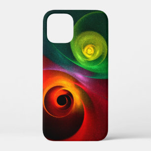 Rood Groen Yin Yang Modern Abstract Kunstpatroon # iPhone 12 Mini Hoesje