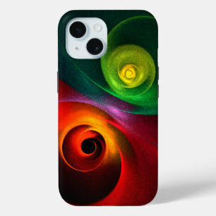 Rood Groen Yin Yang Modern Abstract Kunstpatroon #