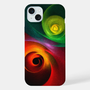 Rood Groen Yin Yang Modern Abstract Kunstpatroon # iPhone 15 Plus Case