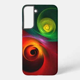 Rood Groen Yin Yang Modern Abstract Kunstpatroon # Samsung Galaxy Hoesje