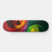 Rood Groen Yin Yang Modern Abstract Kunstpatroon # Skateboard (Horizontaal)