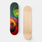 Rood Groen Yin Yang Modern Abstract Kunstpatroon # Skateboard (Voorkant)