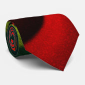 Rood Groen Yin Yang Modern Abstract Kunstpatroon # Stropdas (Opgerold)