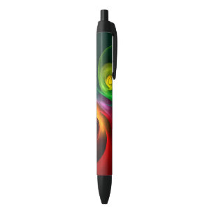 Rood Groen Yin Yang Modern Abstract Kunstpatroon # Zwarte Inkt Pen