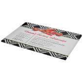 Rood Groen Zwart Italiaans Oma Custom Recept Snijplank (Hoek)