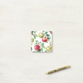 Rood Groene Appelvrucht Patroon Waterverf Rustiek Post-it® Notes (Op bureau)