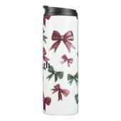 Rood groene bogen kerst thermosbeker (Geroteerd rechts)