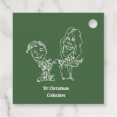 Rood/Groene Diner Bedankjes Labels (Achterkant)