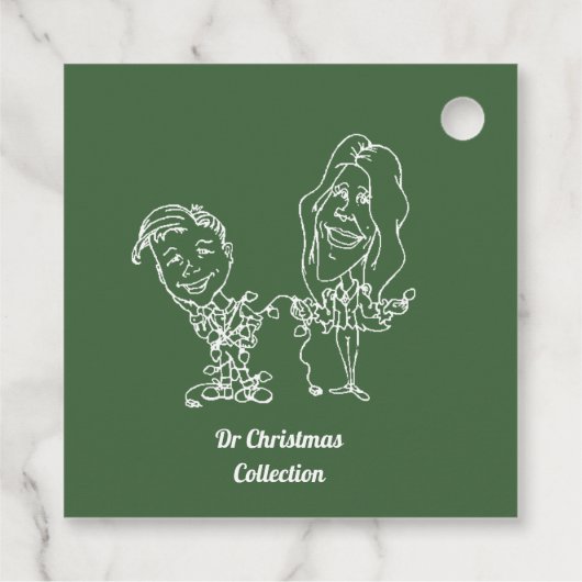 Rood/Groene Diner Bedankjes Labels (Achterkant)