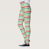 Rood-groene en witte zigzags leggings (Links)