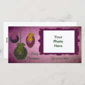  rood groene foto kerst Kaarten (Voorkant / Achterkant)