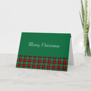 Rood groene Kerst geruite aangepaste kaarten