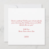 Rood groene Kerst Plat Kaart (Achterkant)