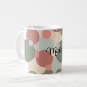 Rood-groene moleculen koffiemok (Voorkant links)