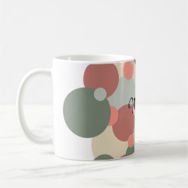 Rood-groene moleculen koffiemok