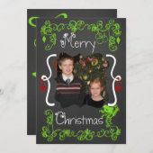 Rood/Groene Rol Gepersonaliseerd de Kaart van de V (Voorkant / Achterkant)