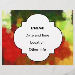 Rood groene schilderij flyer