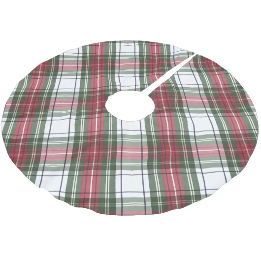 Rood Groene Waterverf Kerst Plaid Tree Rok Kerstboom Rok (Gekanteld)