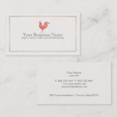  rood haan etsen Visitekaartje (Voorkant / Achterkant)