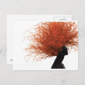 rood haar briefkaart (Voorkant / Achterkant)