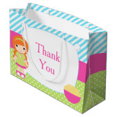 Rood Haar Meisje Sleepover Slumber Party Verjaarda Groot Cadeauzakje (Achterkant Gekanteld)