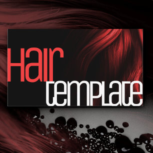 Rood Haar Modern Neon Heldere Kleuren Kapper Visitekaartje