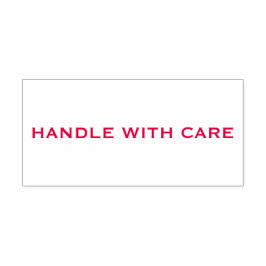 Rood handvat met zorg  zelfinktende stempel