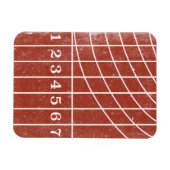 Rood hardloopspoor Distress Style Magnet Magneet (Horizontaal)