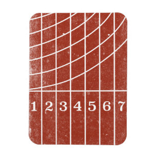 Rood hardloopspoor Distress Style Magnet Magneet