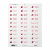 Rood Hardlopen Kerst Herten Etiket (Full Sheet)