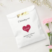 Rood hart bedankzakje (Gezegeld)