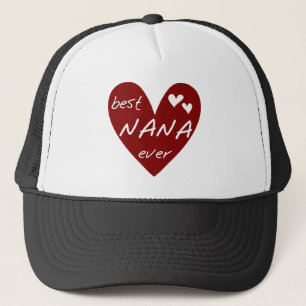 Rood Hart Beste Nana Ever T-shirts en Giften Trucker Pet
