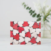 Rood hart. briefkaart (Staand voorkant)