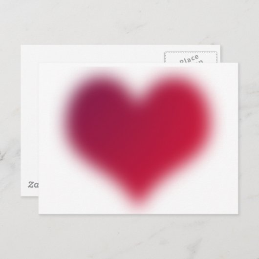 rood hart briefkaart (Voorkant / Achterkant)