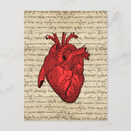 Rood  hart briefkaart