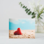 Rood hart. briefkaart (Staand voorkant)