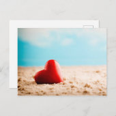 Rood hart. briefkaart (Voorkant / Achterkant)