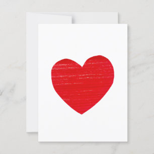 Rood hart Briefkaart