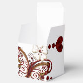 Rood hart Butterflies Cube Favor Box Bedankdoosjes (Geopend)