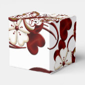 Rood hart Butterflies Cube Favor Box Bedankdoosjes (Achterkant)