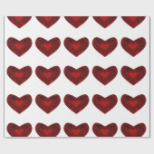 rood hart cadeaupapier (Vlak)