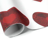rood hart cadeaupapier (Rol Hoek)