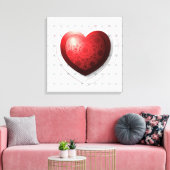 Rood hart, canvas (Insitu (Woonkamer))