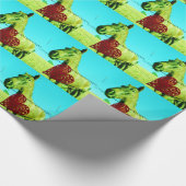 Rood hart en paard cadeaupapier (Hoek)