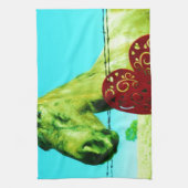 Rood hart en paard theedoek (Verticaal)