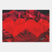 Rood HART en ROZEN inpakpapier (Voorkant 3)