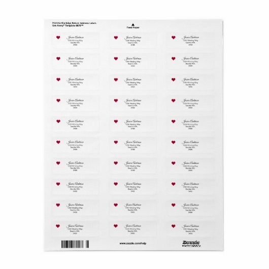 Rood hart houdt meer van je etiket (Full Sheet)