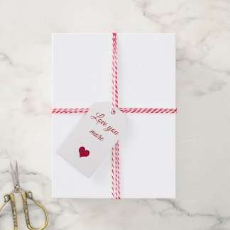 Rood hart houdt meer van je Gift Label Cadeaulabel