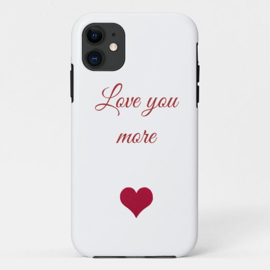 Rood hart houdt meer van je iPhone / iPad case (Achterkant)