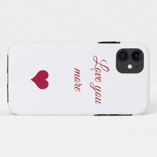 Rood hart houdt meer van je iPhone / iPad case (Achterkant (horizontaal))